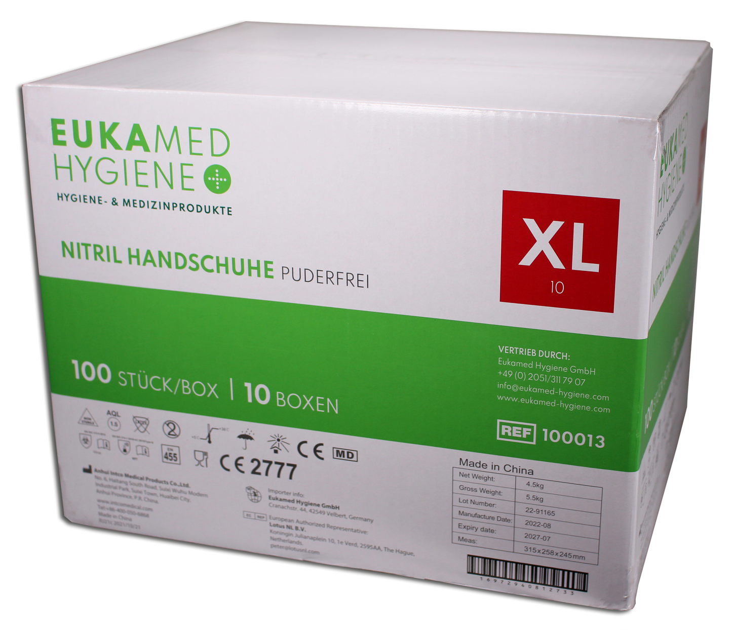 Eukamed Nitril Handschuhe, blau, 1000 Stück