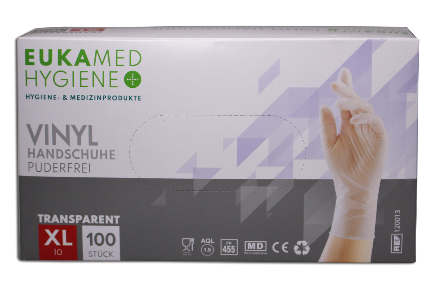 Eukamed Vinyl Handschuhe, transparent, 100 Stück