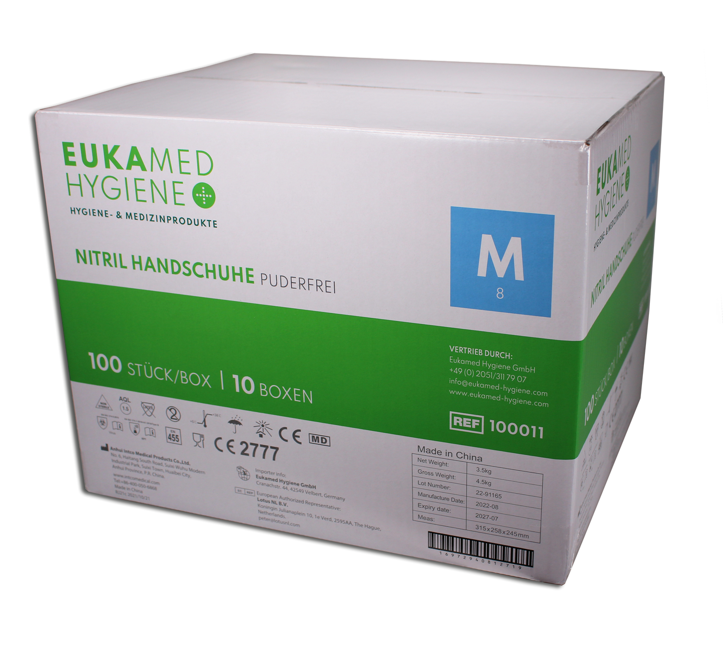 Eukamed Nitril Handschuhe, blau, 1000 Stück