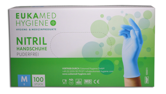Eukamed Nitril Handschuhe, blau, 100 Stück