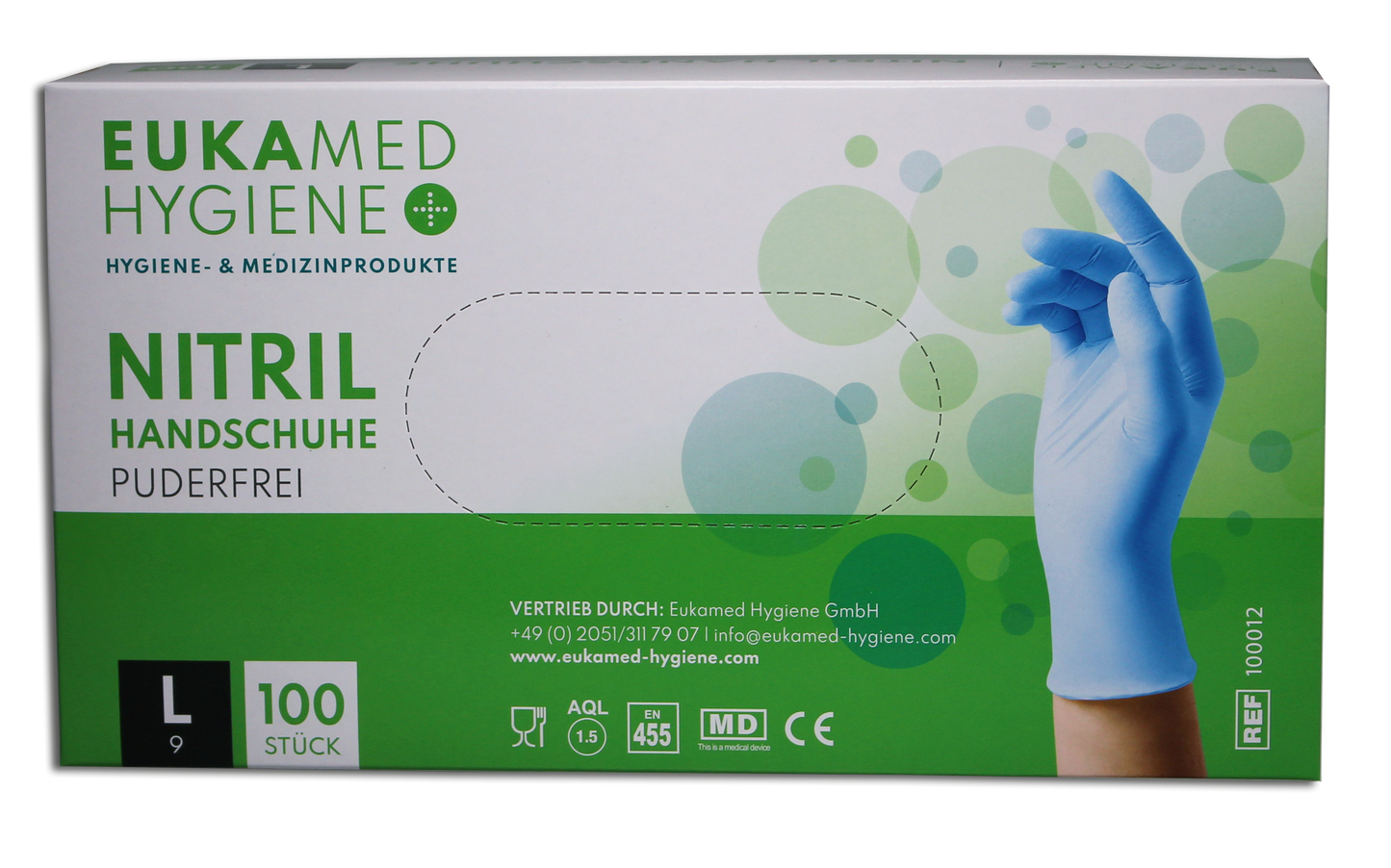 Eukamed Nitril Handschuhe, blau, 100 Stück