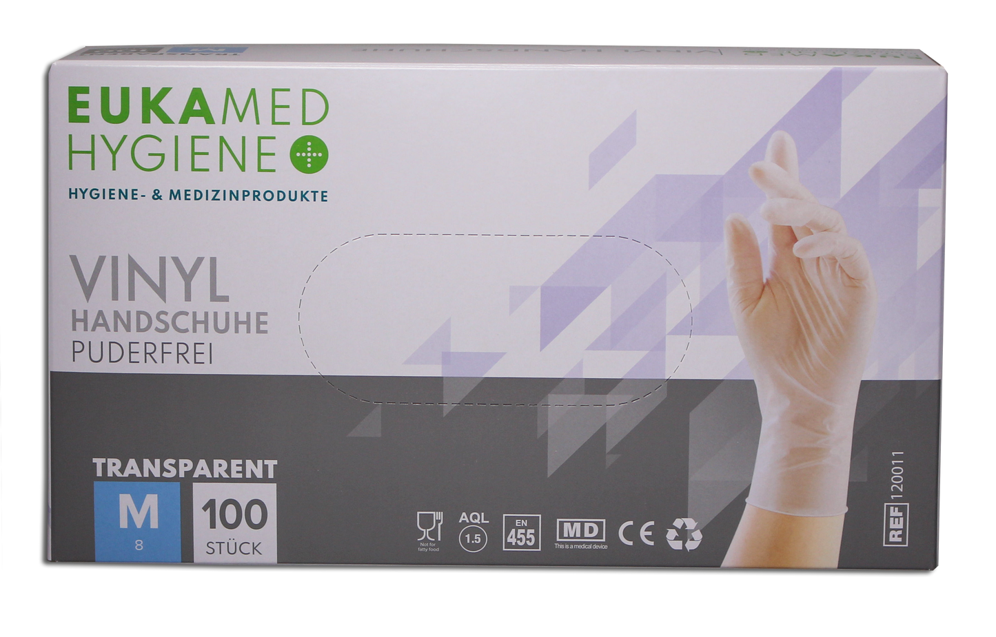 Eukamed Vinyl Handschuhe, transparent, 100 Stück