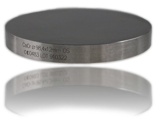 Frässcheibe aus CoCr, ohne Schulter (OS)