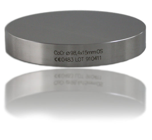 Frässcheibe aus CoCr, ohne Schulter (OS)