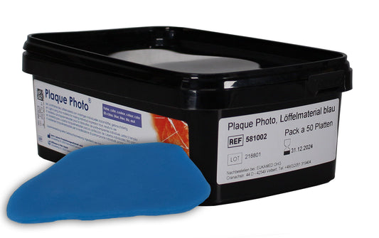 Lichthärtendes Löffelmaterial OK blau, Pack á 50 Platten